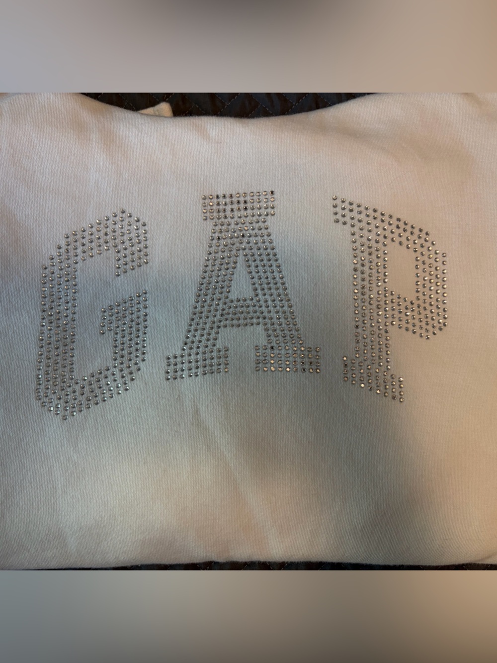 Medium GAP White Rhinestone Sweatshirt - Picture 2 of 2